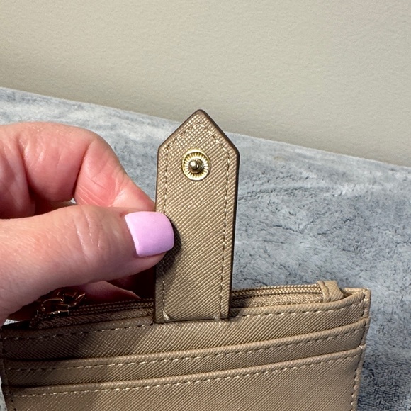 Anne Klein Saffiano Mini Wallet - Tan - New/Factory Plastic - Picture 7 of 8